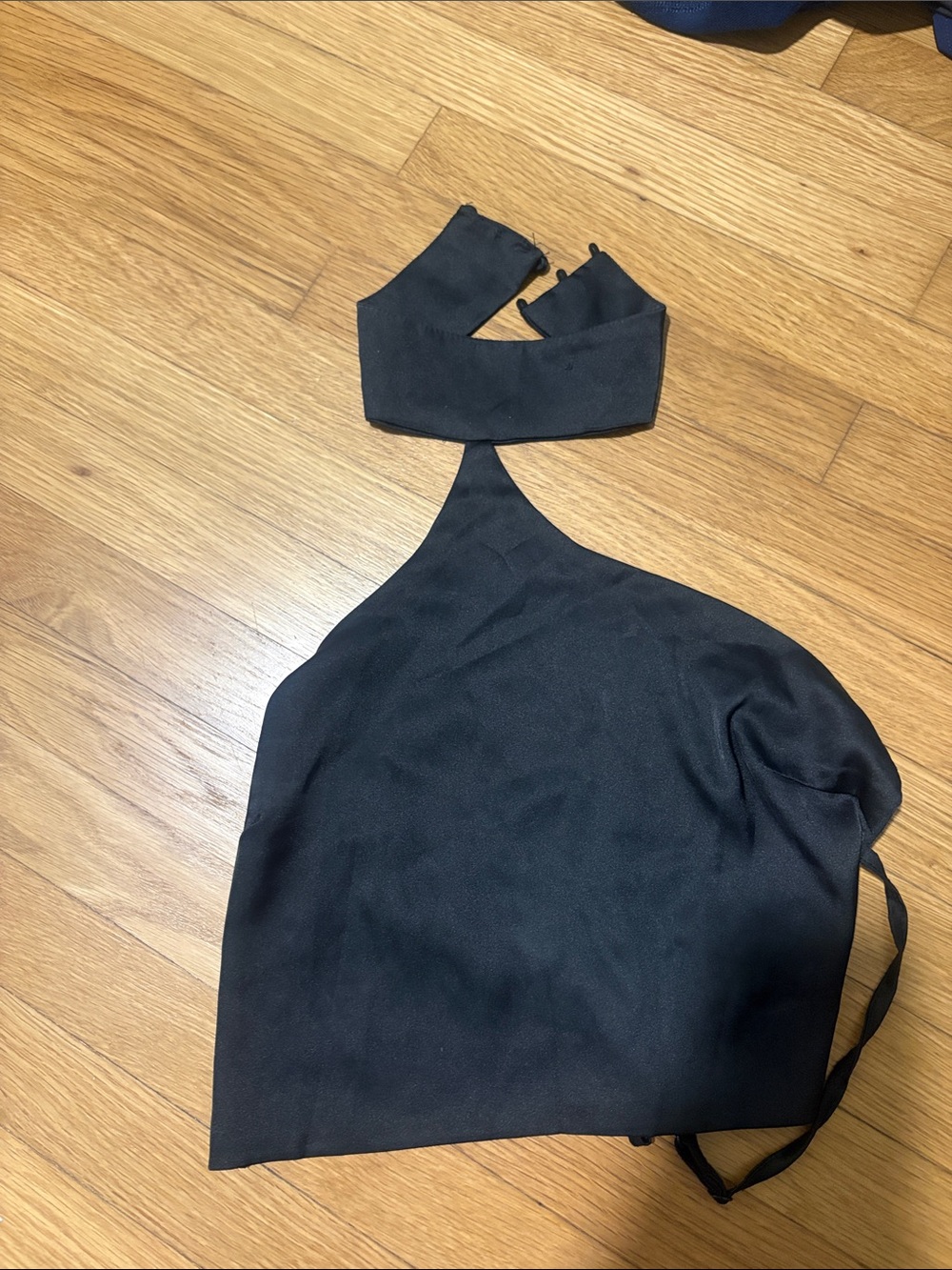 Edikted Black One-Shoulder Halter Top Dress